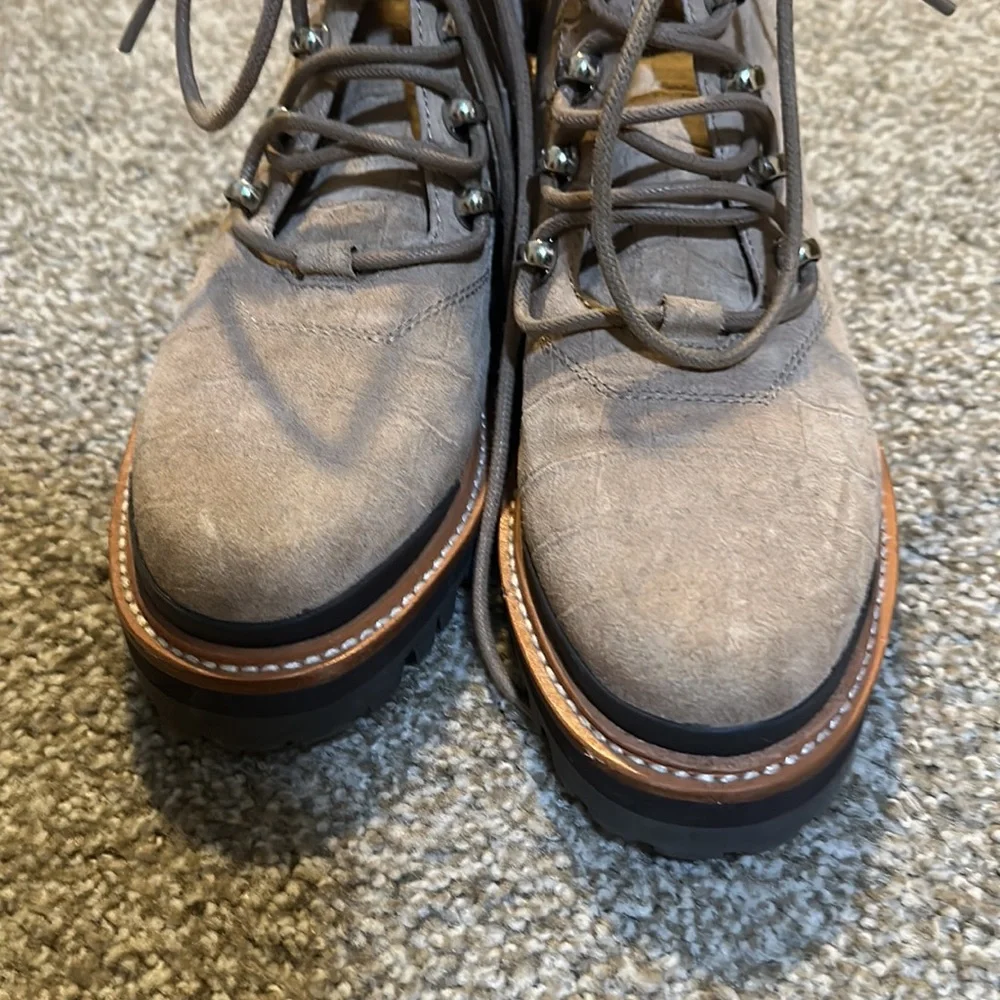 SOLD-Marc fisher Lizzie croc print combat boots - Picture 5 of 6